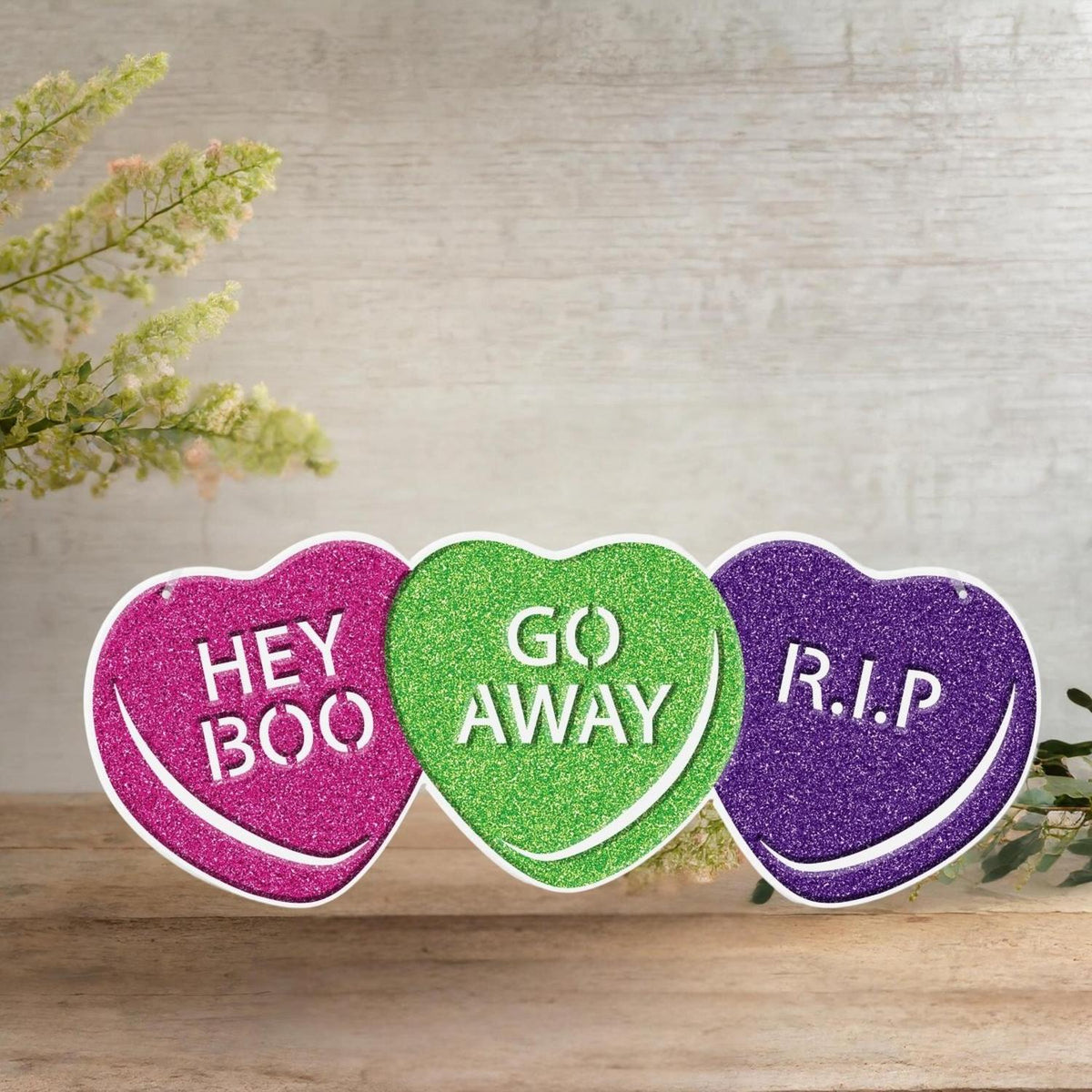 10" Halloween Conversation Heart Sign