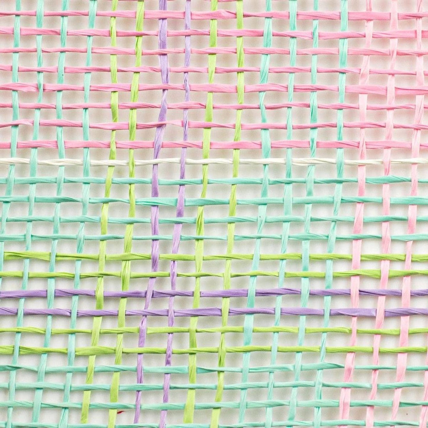 10" Plaid Poly Burlap Mesh Ribbon: Pink/Turquoise/Lavender