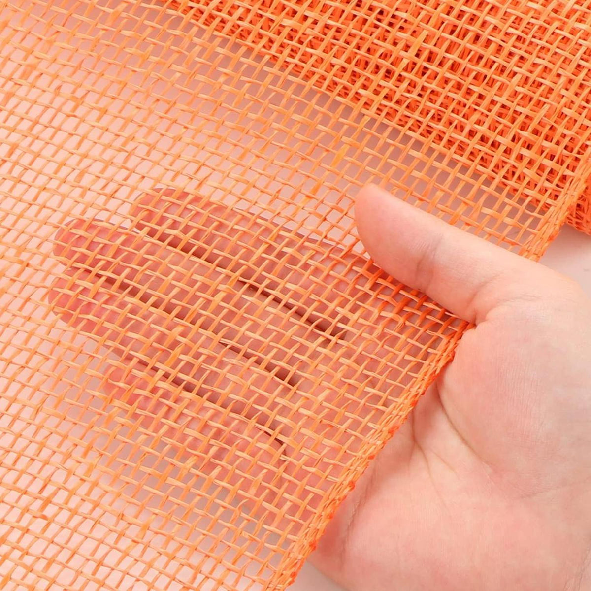 10" Poly Burlap Mesh Ribbon: Orange