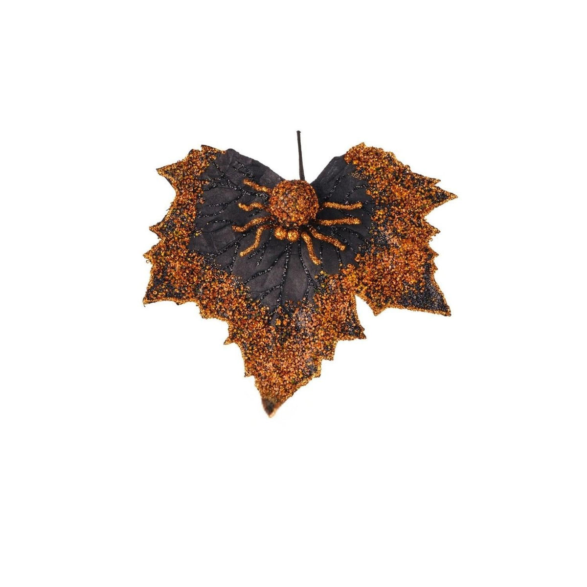 10" Sequin Spider on Leaf