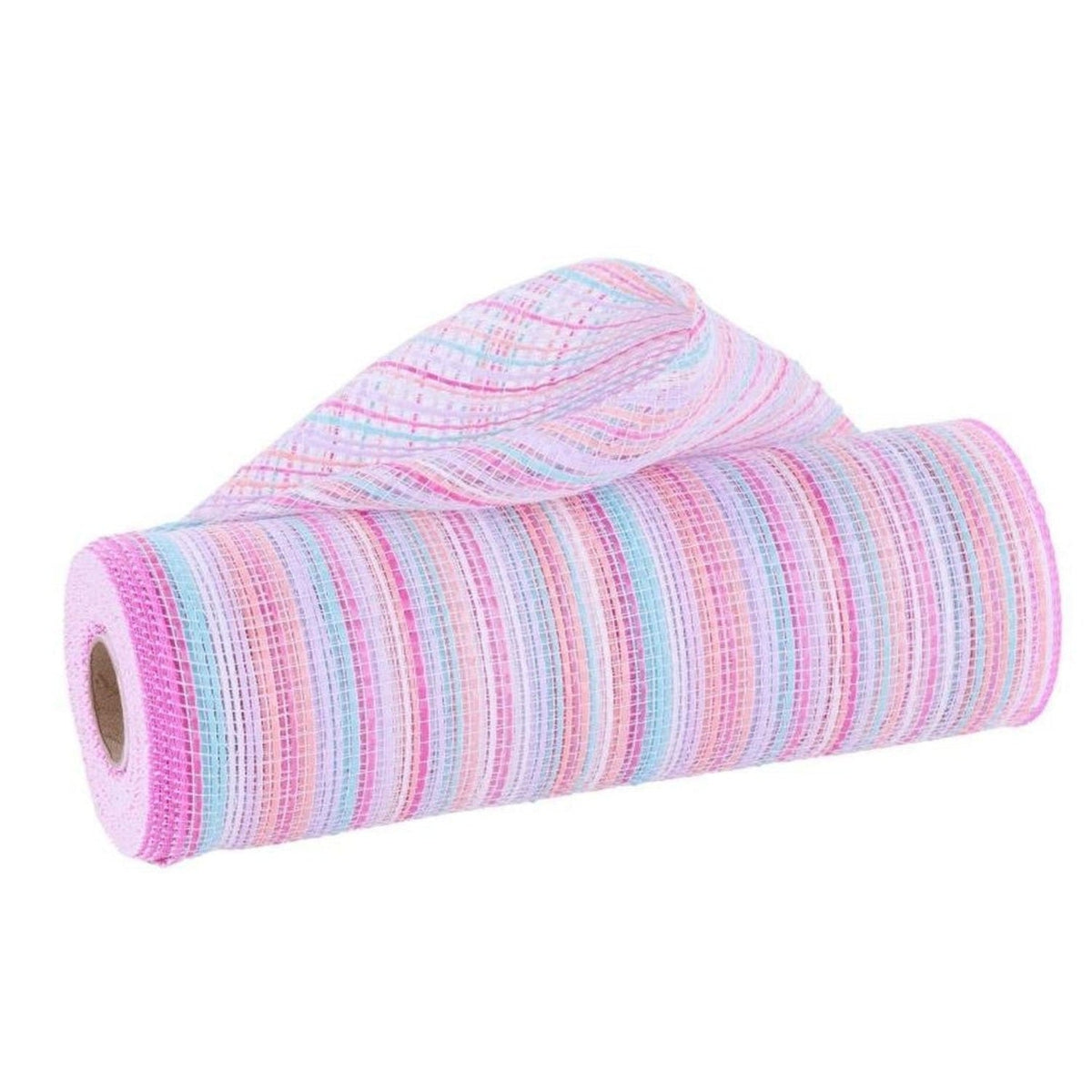 10" Vertical Multicolor Stripe Mesh: Pink/Blue/Lavender (10 Yards)