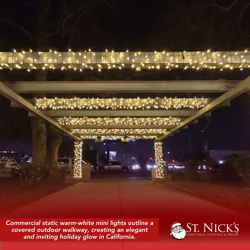 a structure with lights on it