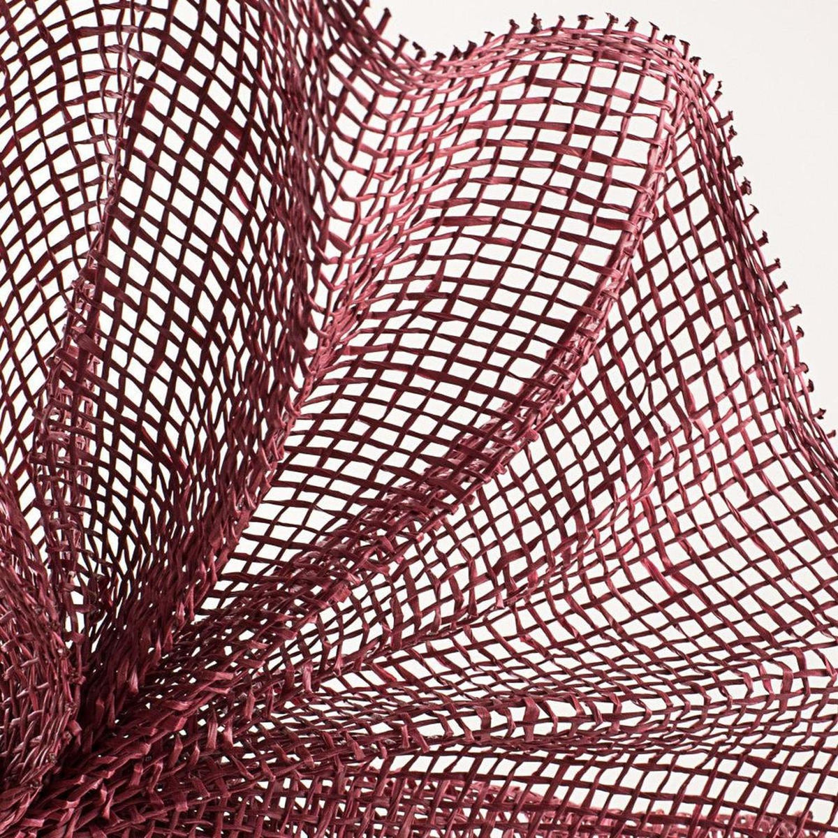 10" Poly Burlap Mesh Ribbon: Cranberry Red