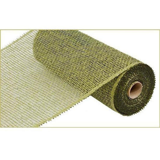 10" Poly Burlap Mesh Ribbon: Olive Green