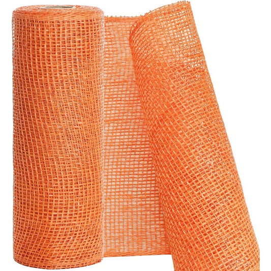 10" Poly Burlap Mesh Ribbon: Orange