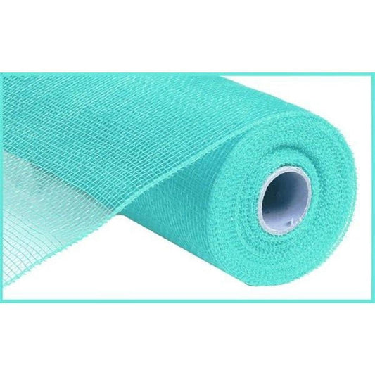 10" Poly Deco Mesh Ribbon: Turquoise Green