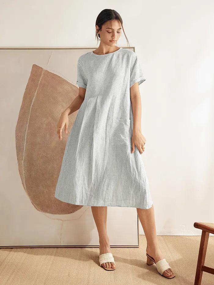 a woman in a white dress