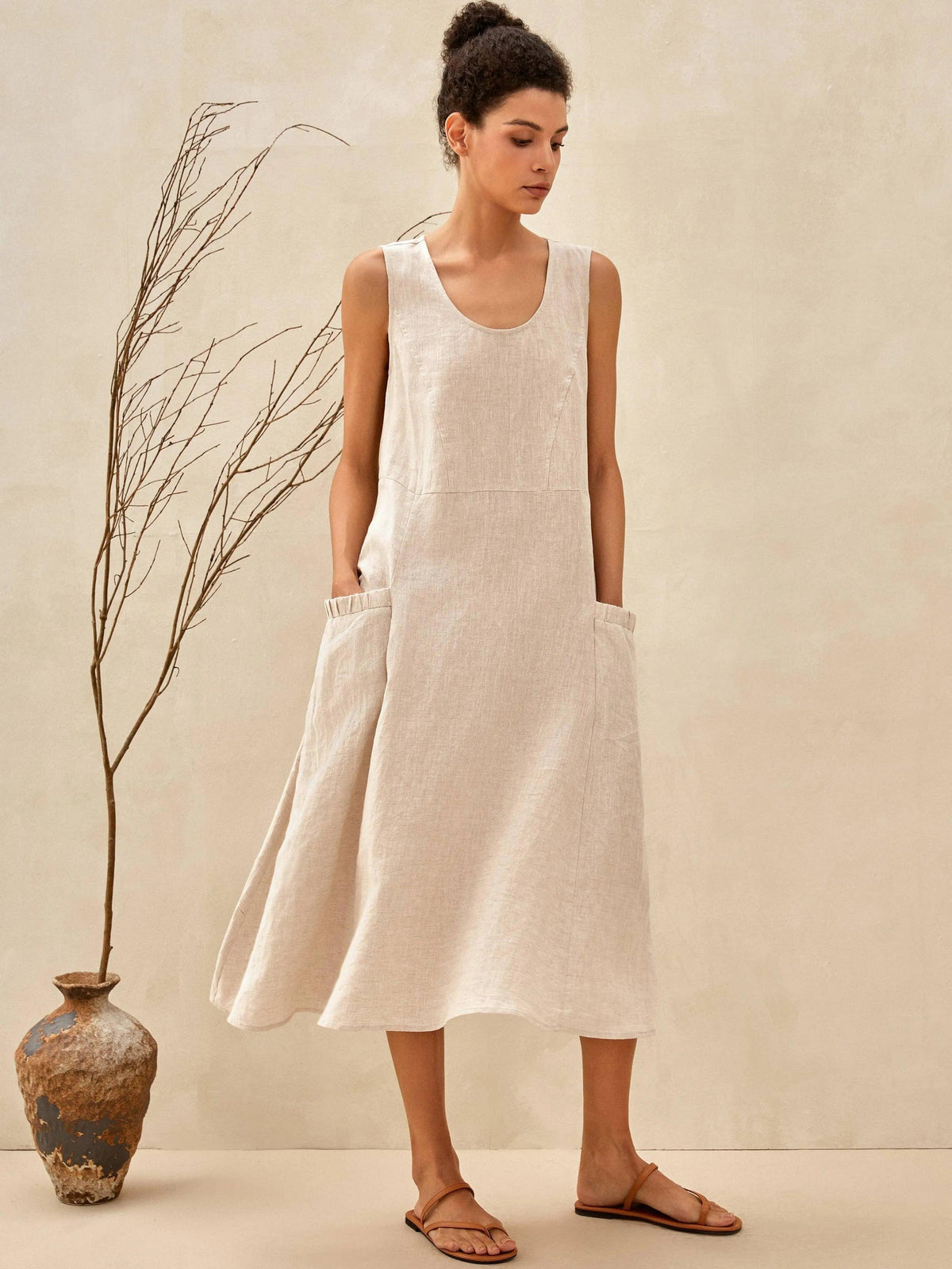 a woman in a white dress