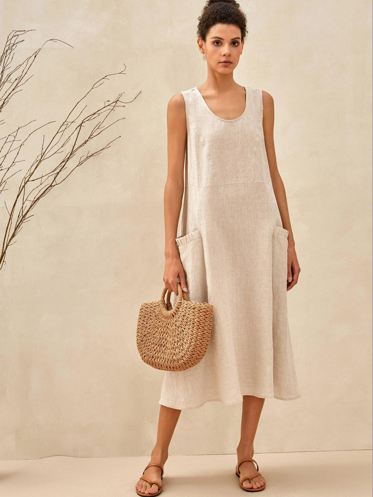 a woman in a white dress