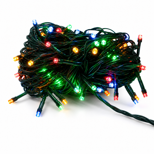 100 LED Green Wire String Light with Connector Waterproof - Multicolor