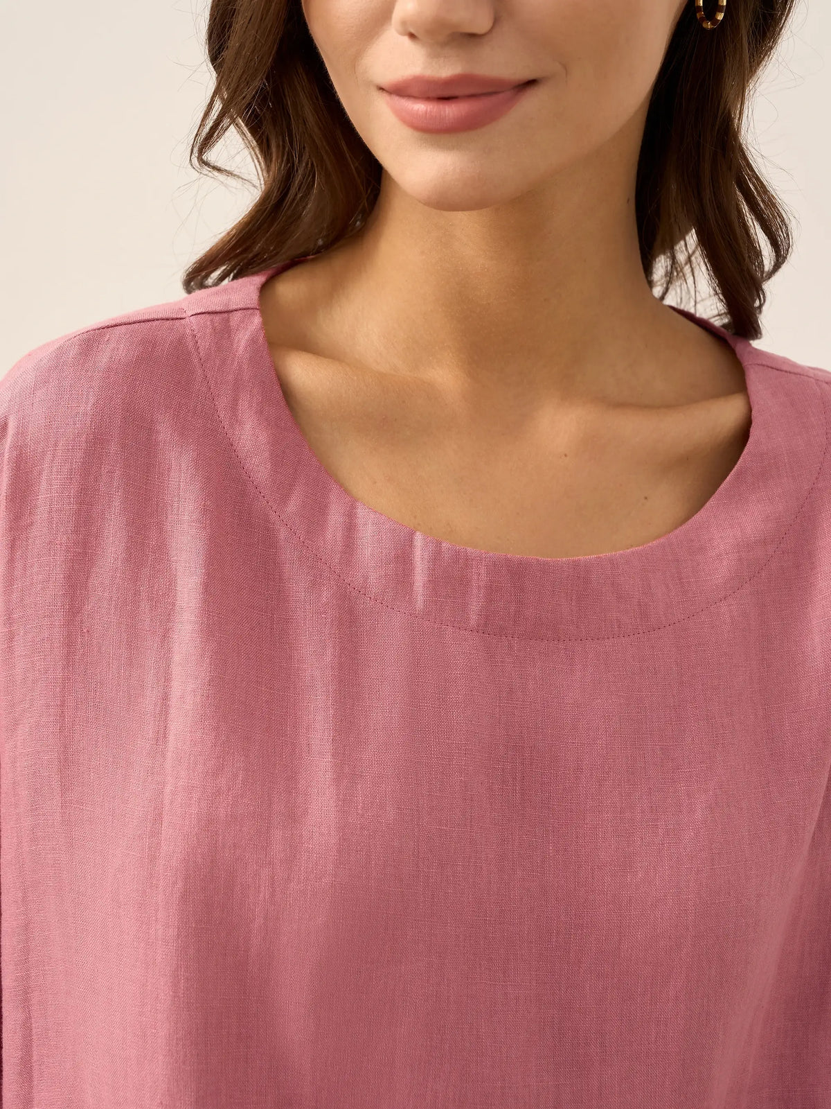 a close up of a woman's neck
