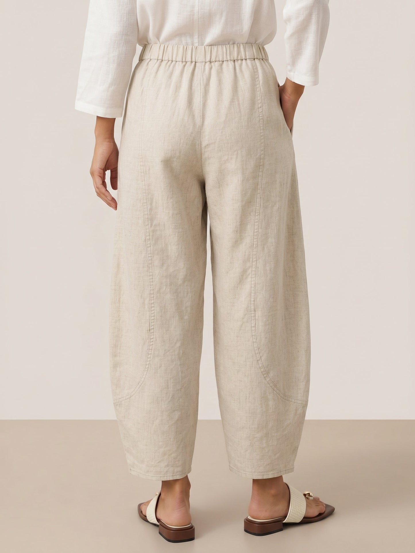 100% Linen Classic Ankle Pants ZOE