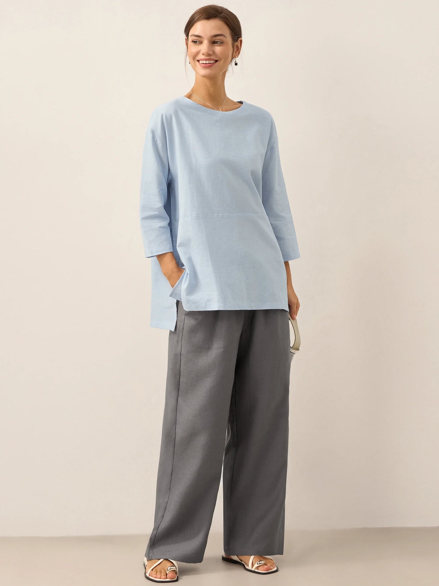 100% Linen Classic Pants LYON
