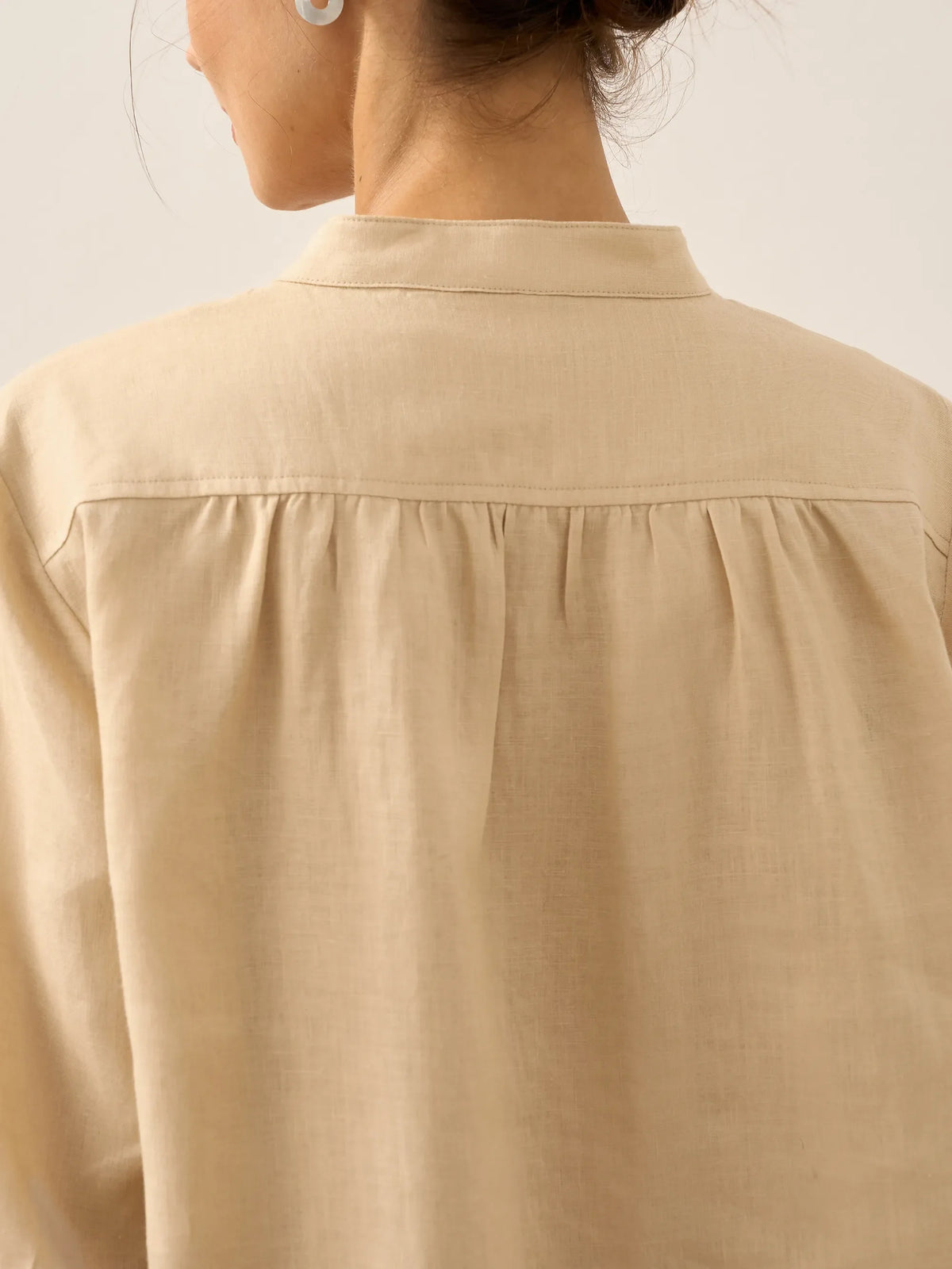 the back of a woman's shirt
