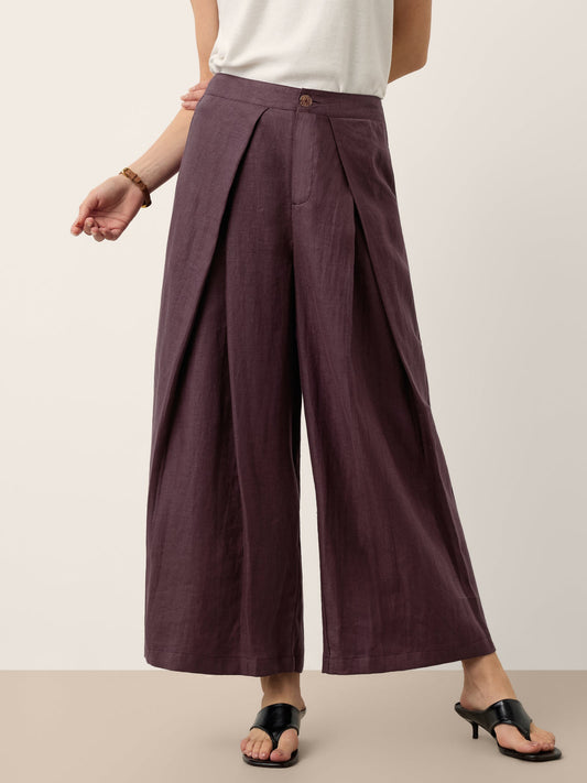 a person wearing a purple pants