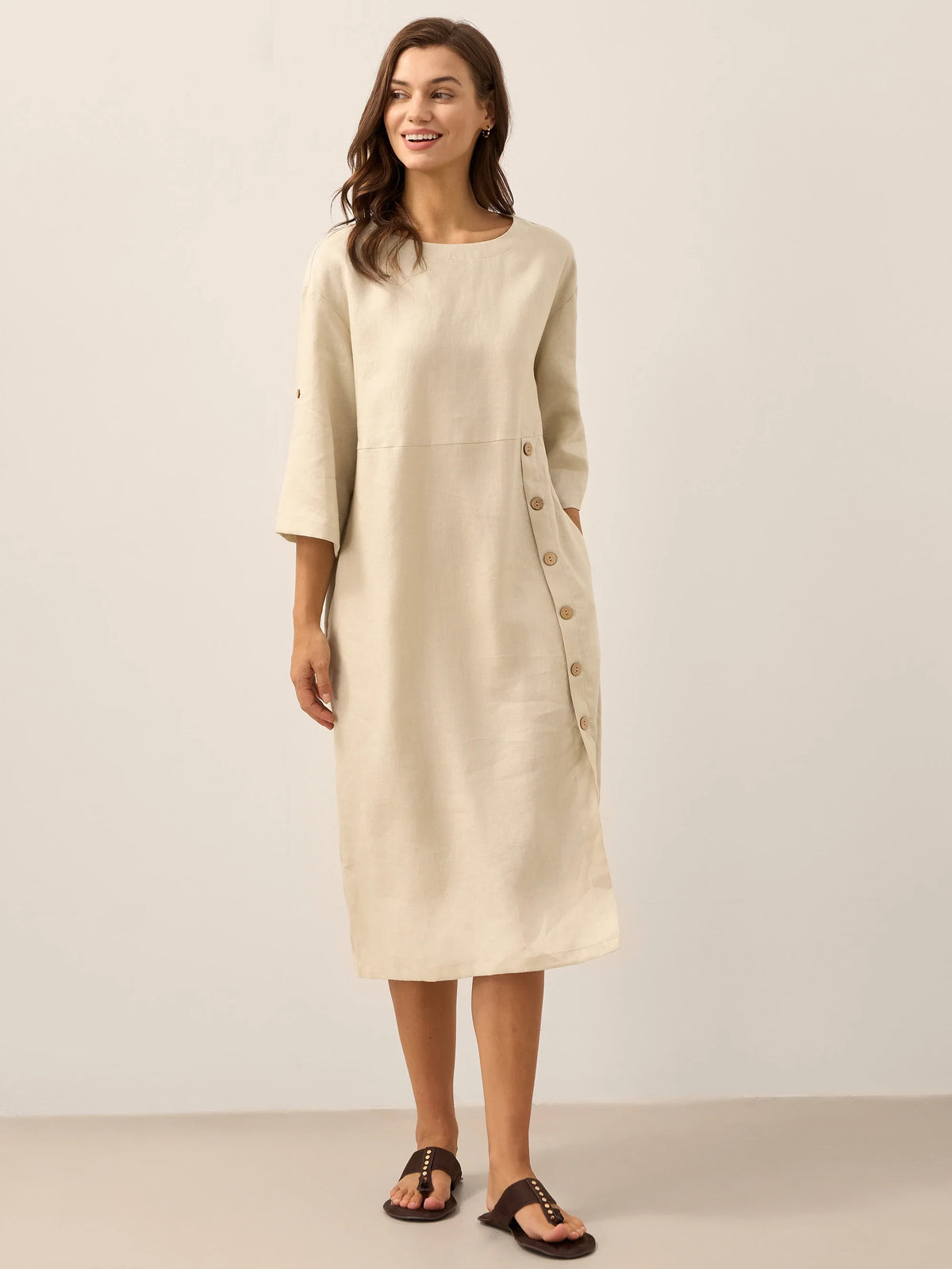 a woman in a white dress