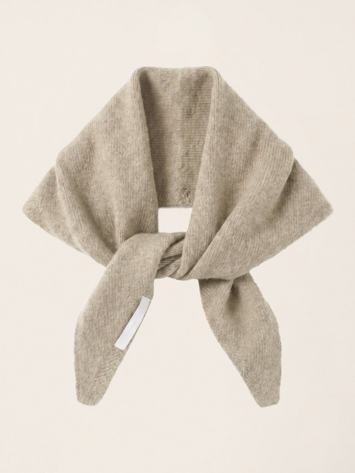 Wool Knitted Triangle Scarf