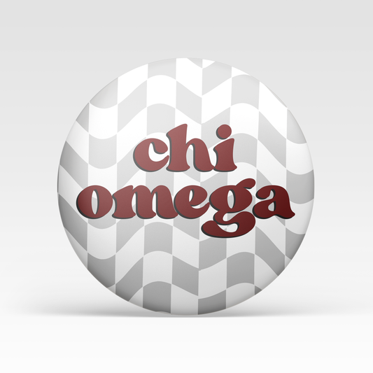 Chi Omega Checkered - Maroon