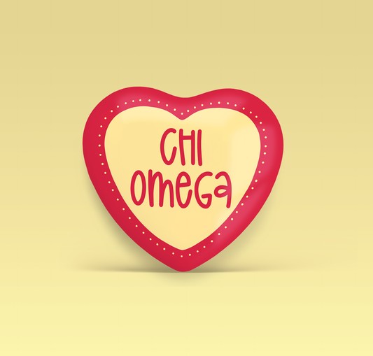 a heart shaped object with text