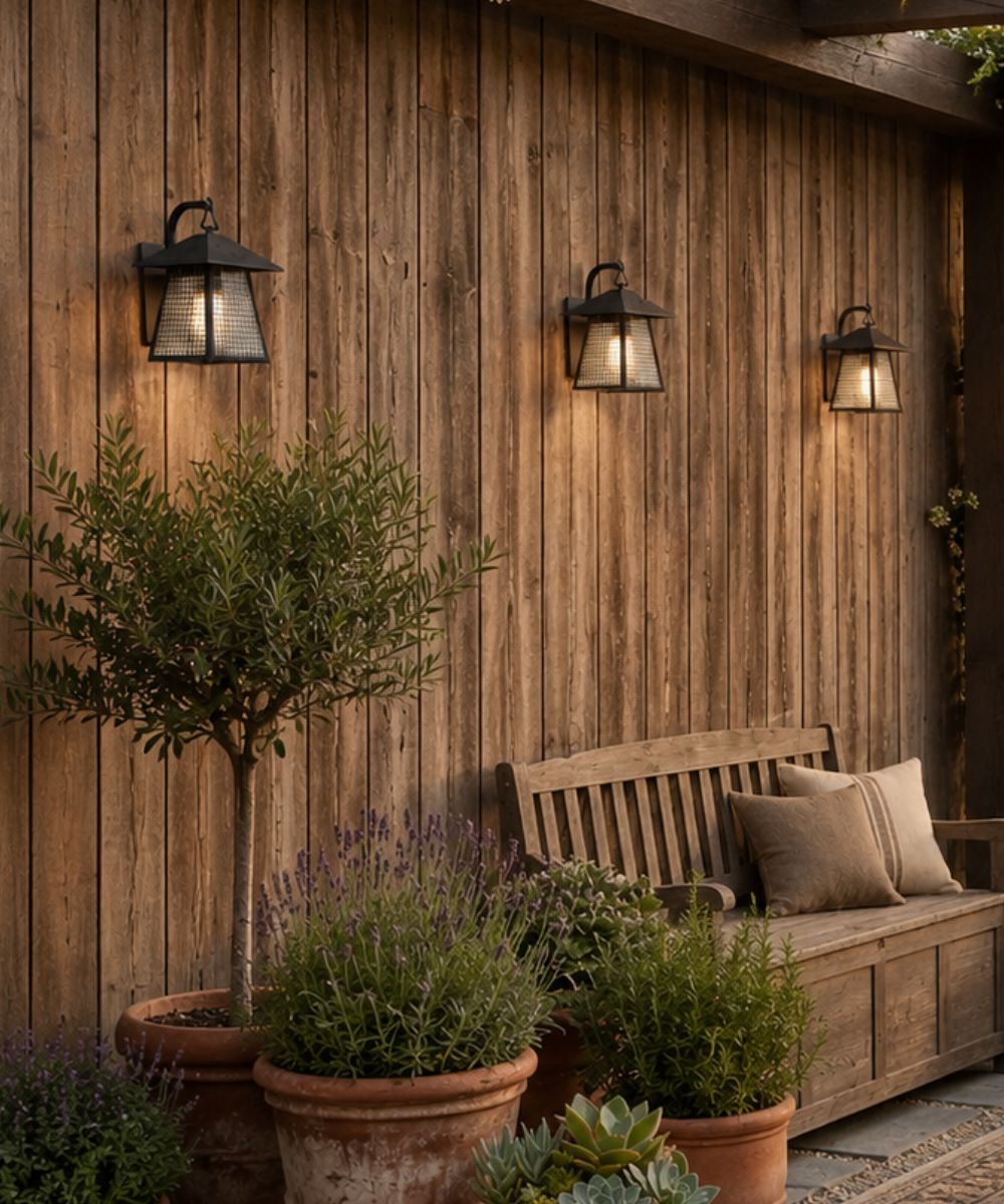 12" High, 1-Light Valiant Bronze Finish with Clear Seedy Glass Outdoor Wall Lantern