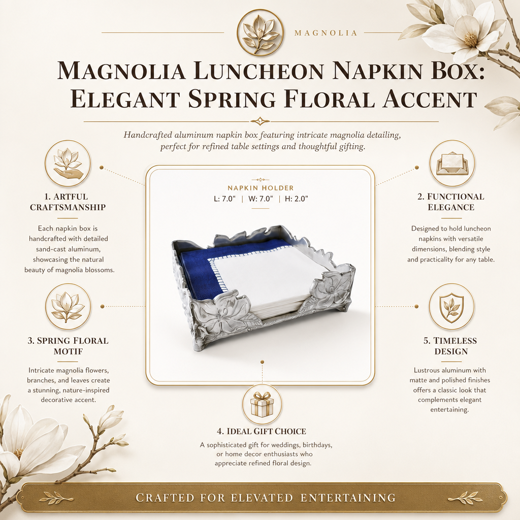 Magnolia Luncheon Napkin Box