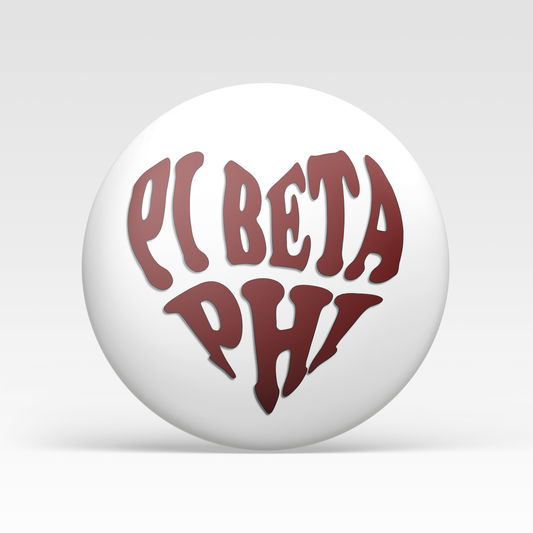 a white ball with red text