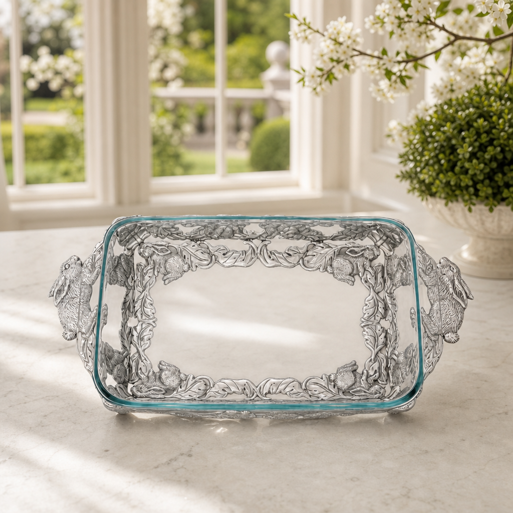 Bunny 3-Qt Casserole W/Pyrex