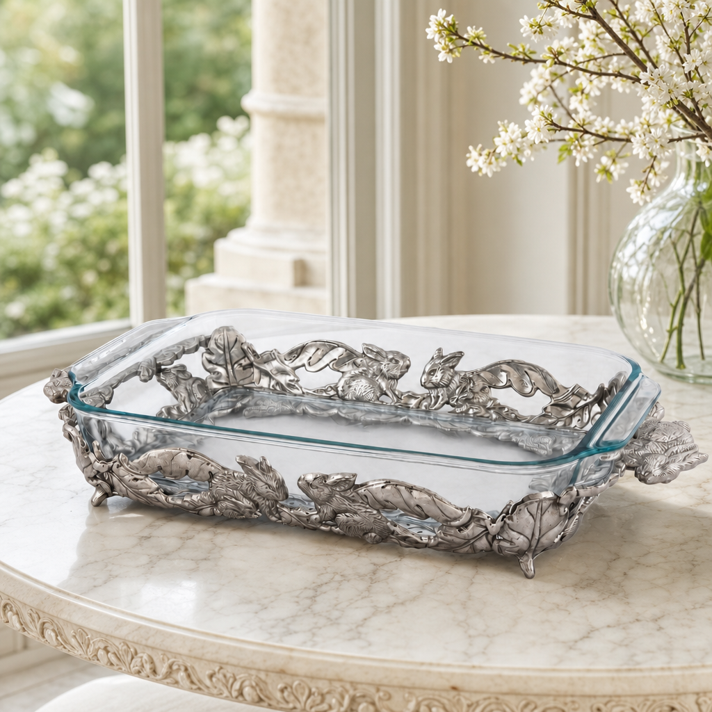 Bunny 3-Qt Casserole W/Pyrex
