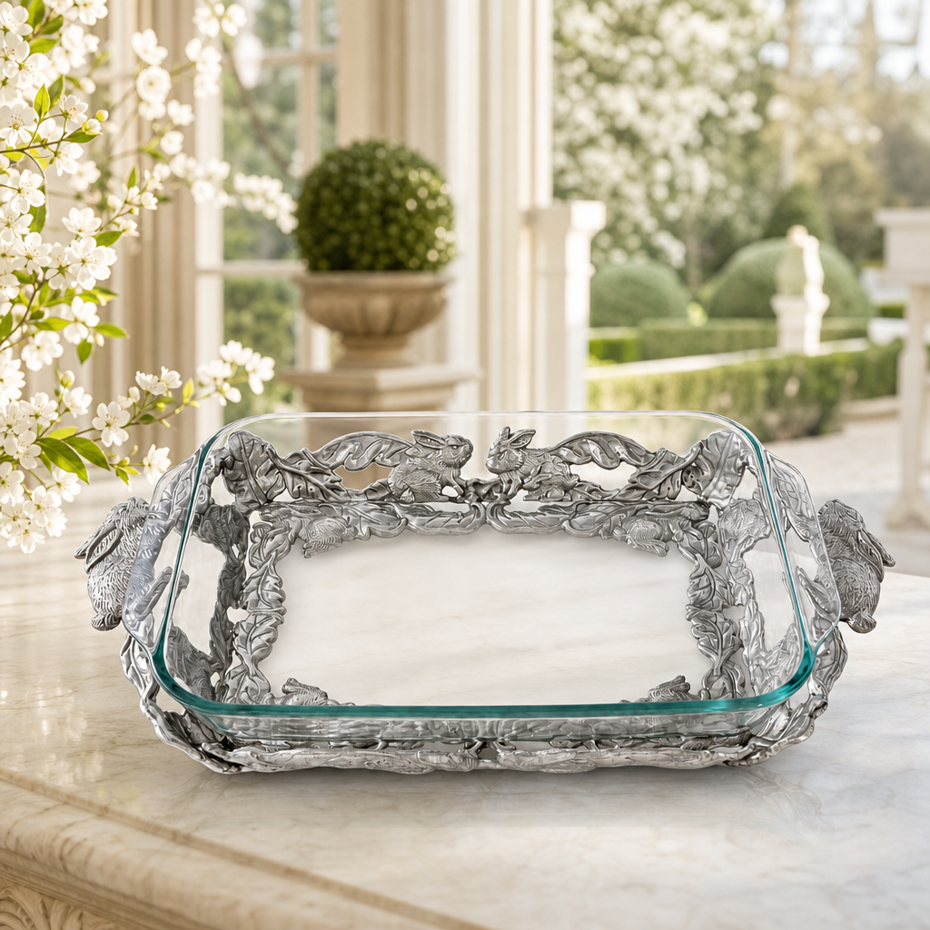 Bunny 3-Qt Casserole W/Pyrex
