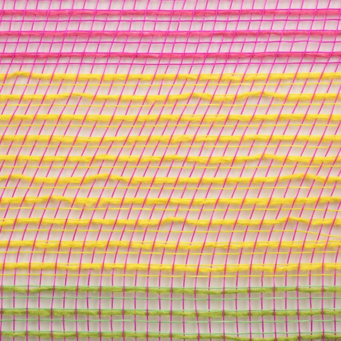 10.5" Faux Jute Wide Stripe Mesh Ribbon: Hot Pink, Lavender, Green, Yellow, Turquoise (10 Yards)