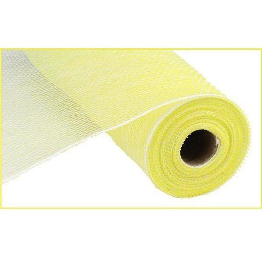 10.5" Poly Mesh Roll Ribbon: Iridescent Pastel  Yellow Foil