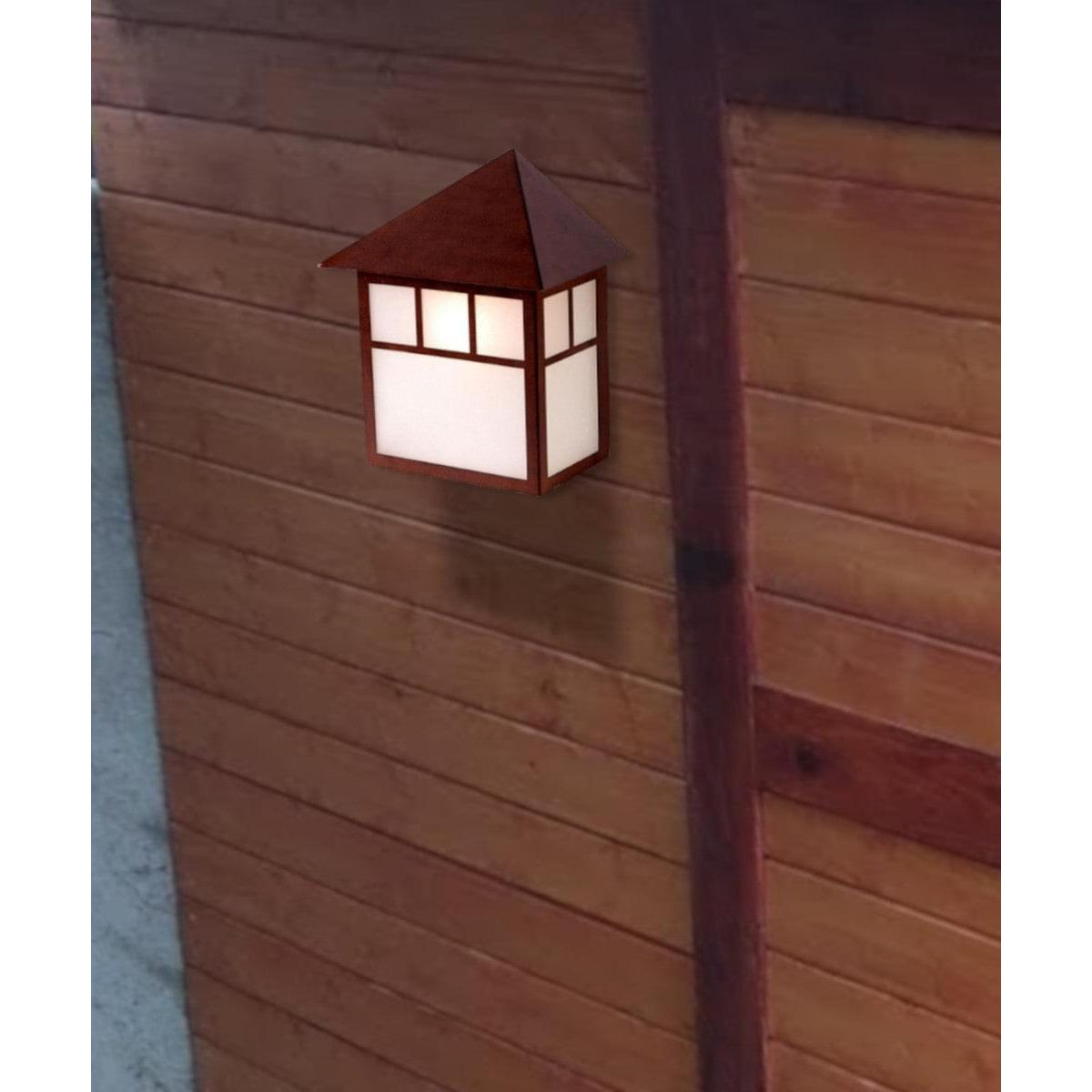 10"H Artisan 1-Light Architectural Bronze Pocket Outdoor Wall Light