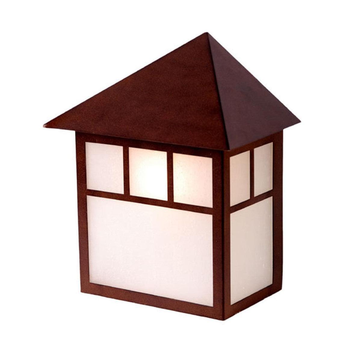10"H Artisan 1-Light Architectural Bronze Pocket Outdoor Wall Light
