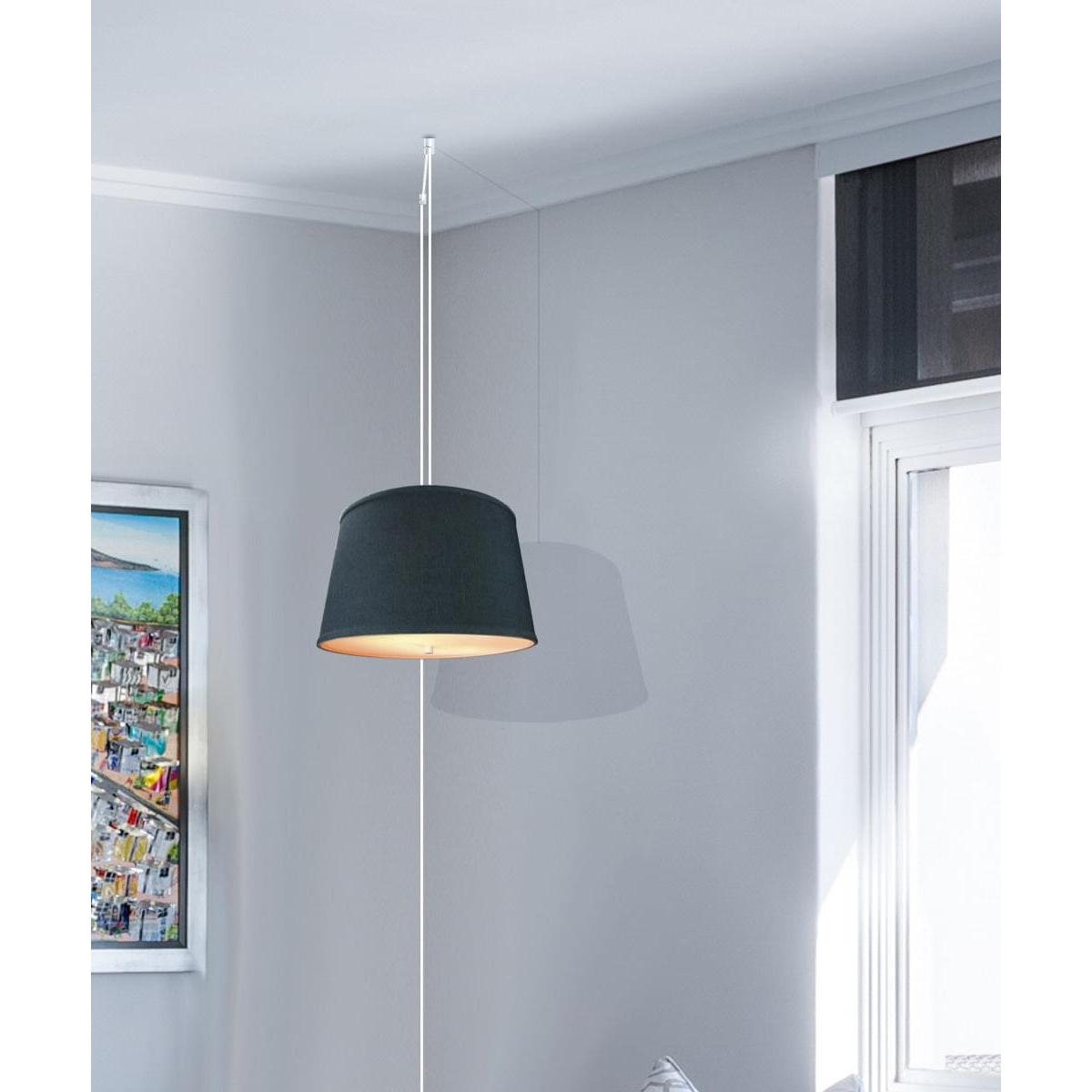 10"W 2 Light Swag Plug-In Pendant Light Textured Slate Blue with Diffuser White Cord