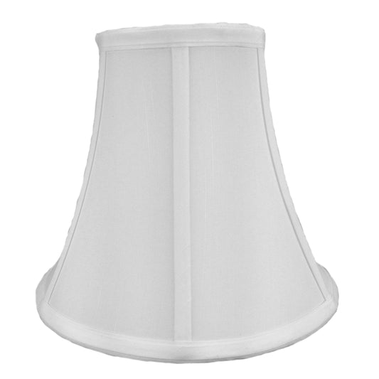 10"W x 9"H White Bell Shantung Shade