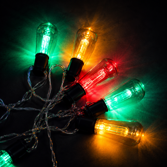 Outdoor String Lights Multicolor Decorative Ambient Lighting Plug-In 10 LED