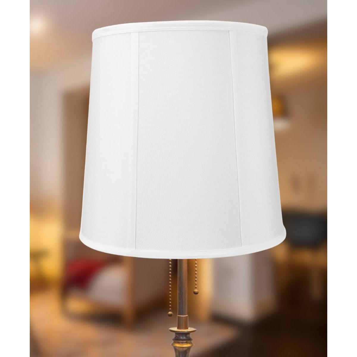 10x12x12 White Linen Fabric Drum Lampshade