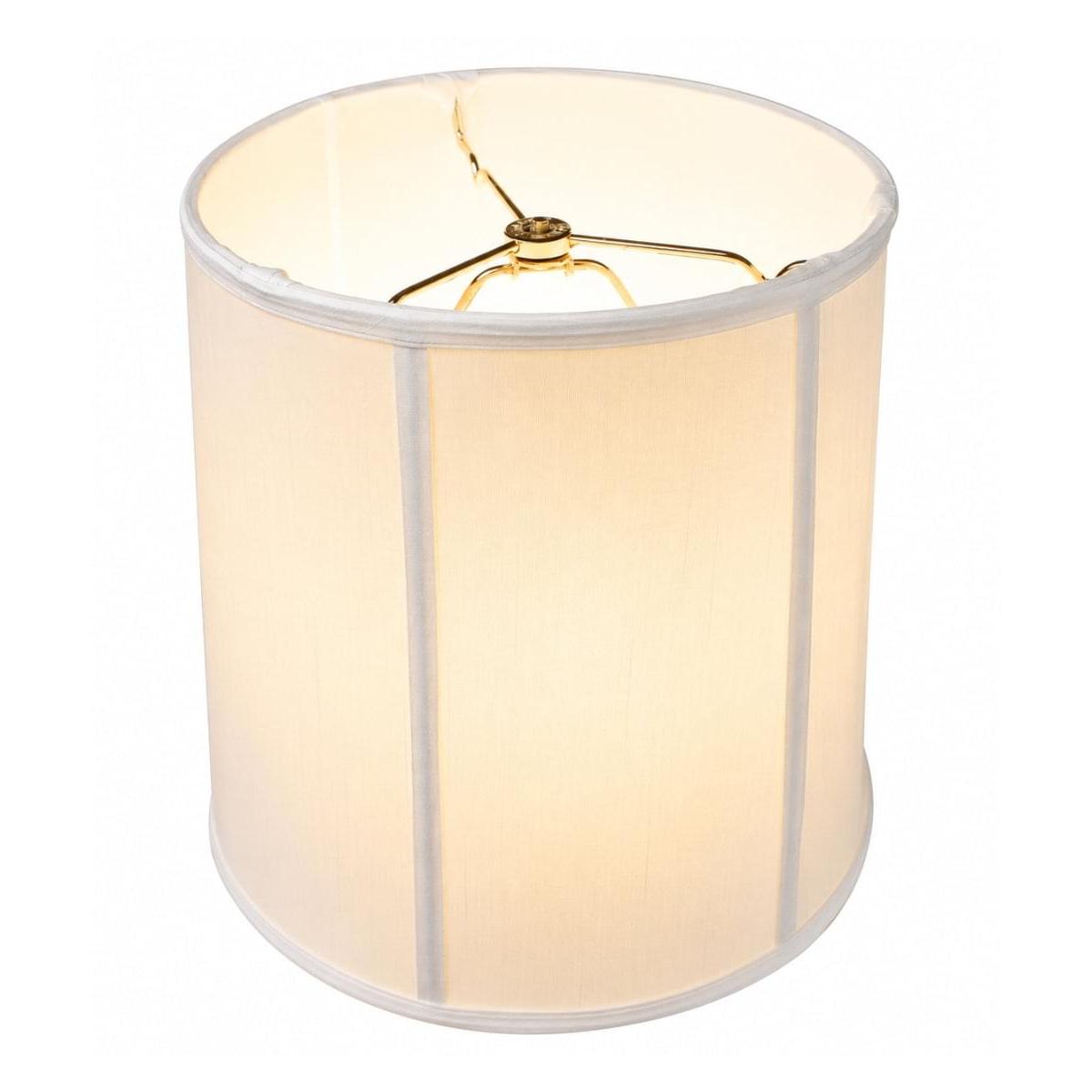 10x12x12 White Linen Fabric Drum Lampshade