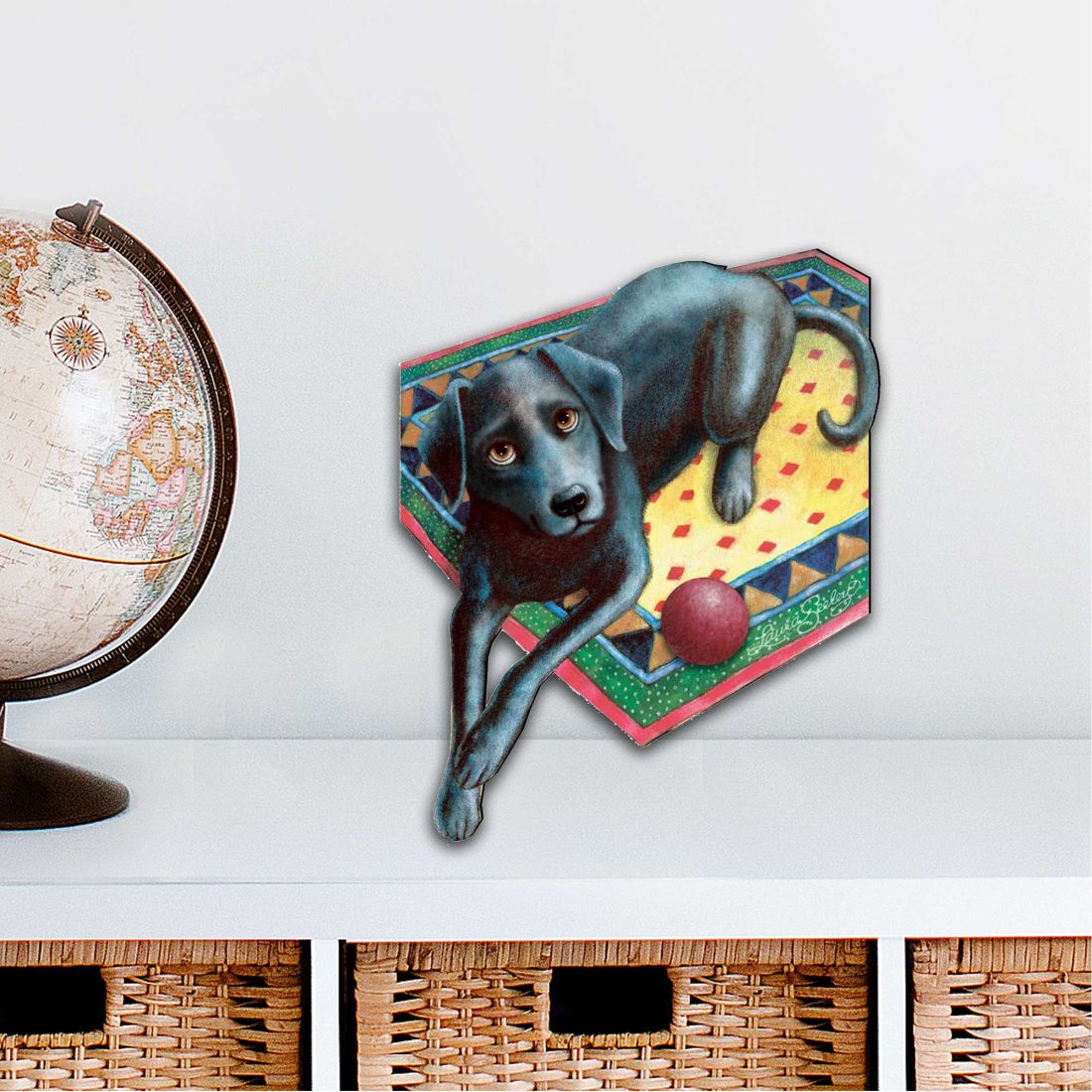 Ready When You Are Black Dog Holiday Outdoor Decor Large Ornament by Laura Seeley - Pets Dog and Cats Decor - 8511017M