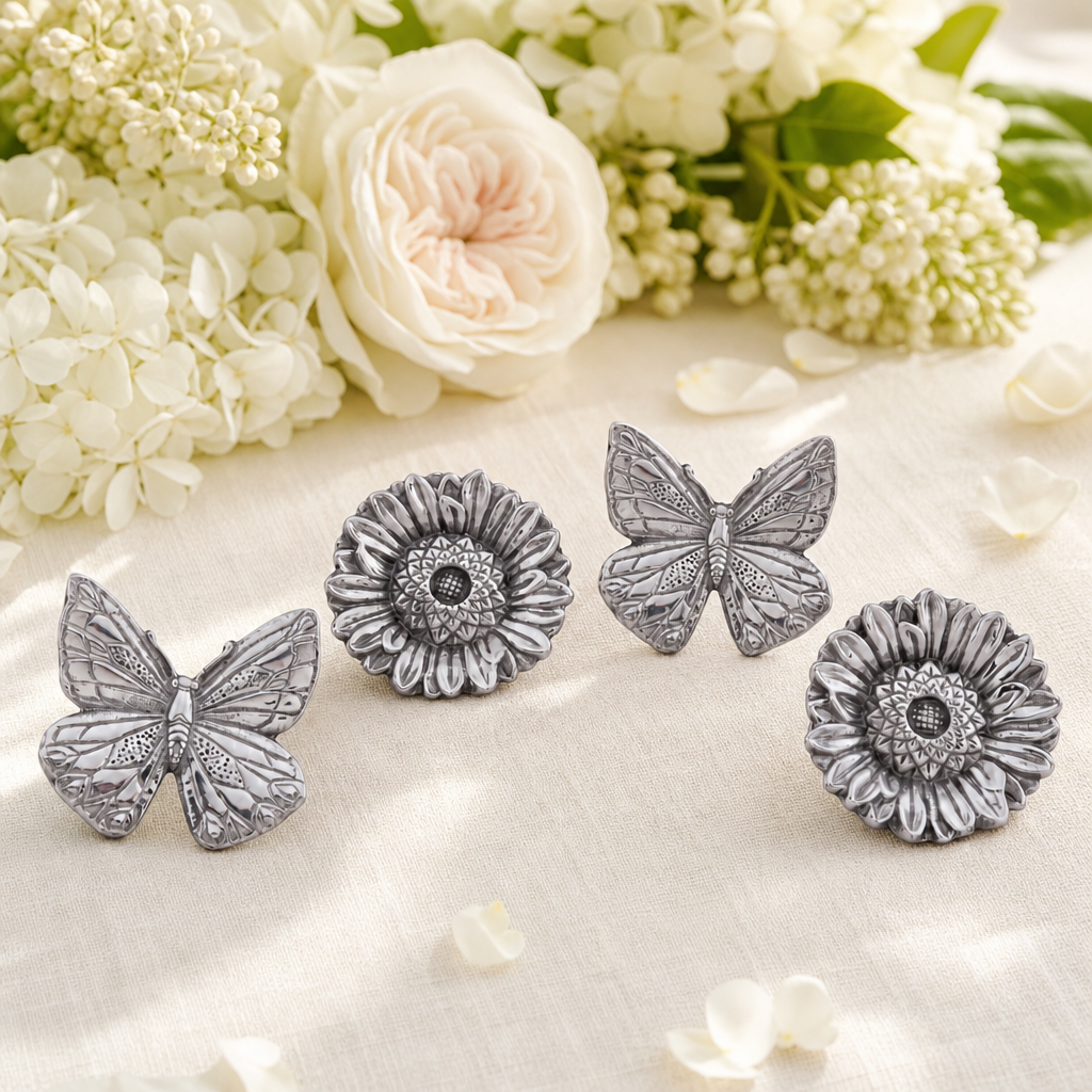 Butterfly and Flower Napkin Rings