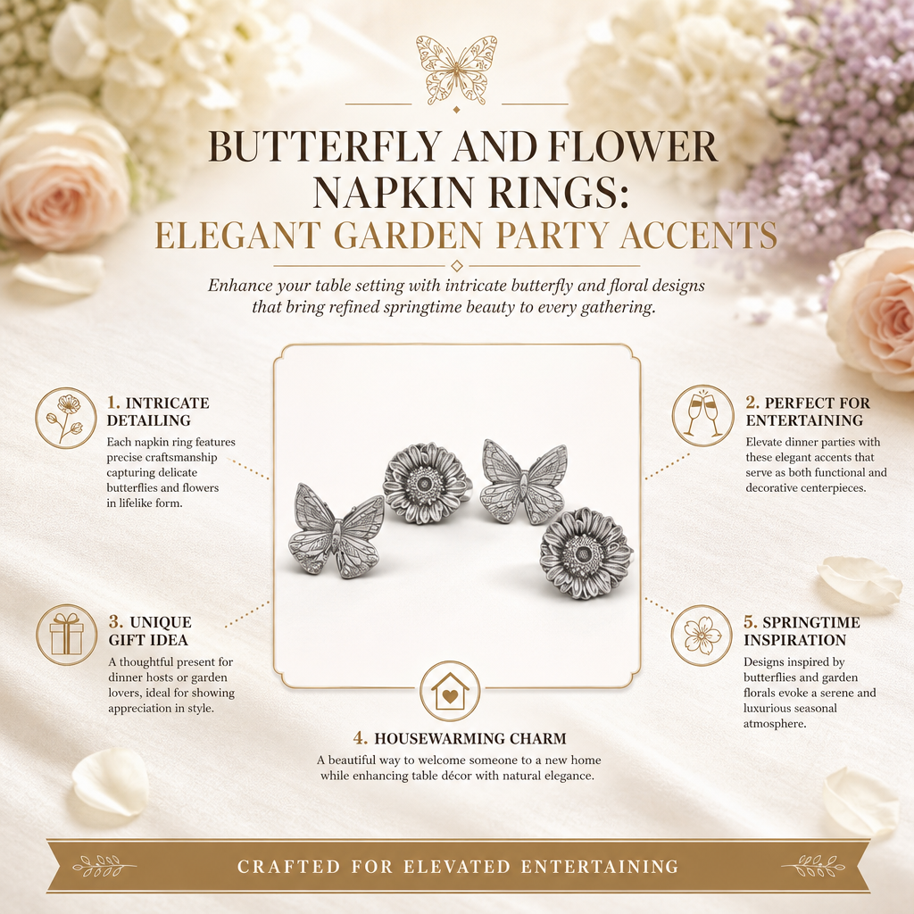 Butterfly and Flower Napkin Rings