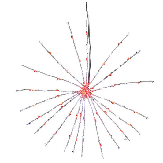 11.8" 120 Light Red and Pure White Starburst