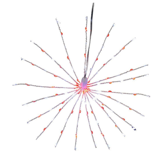 11.8" 120 Light Red and Pure White Starburst