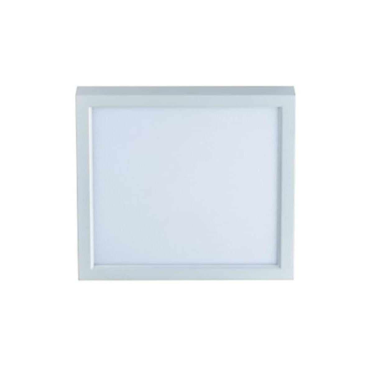 11"W 1-Light Square LED Flush Mount Light Fixture White Acrylic Finish