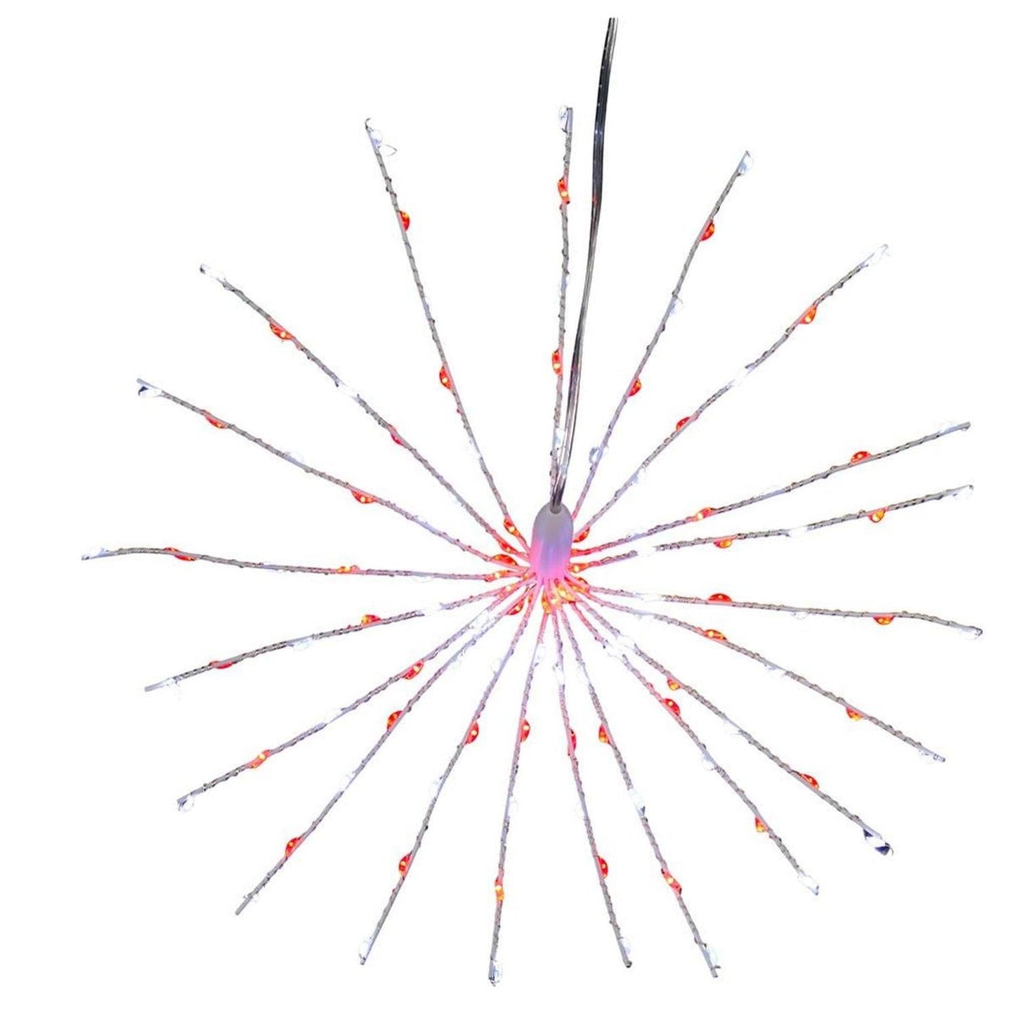 11.8" 120 Light Red and Pure White Starburst
