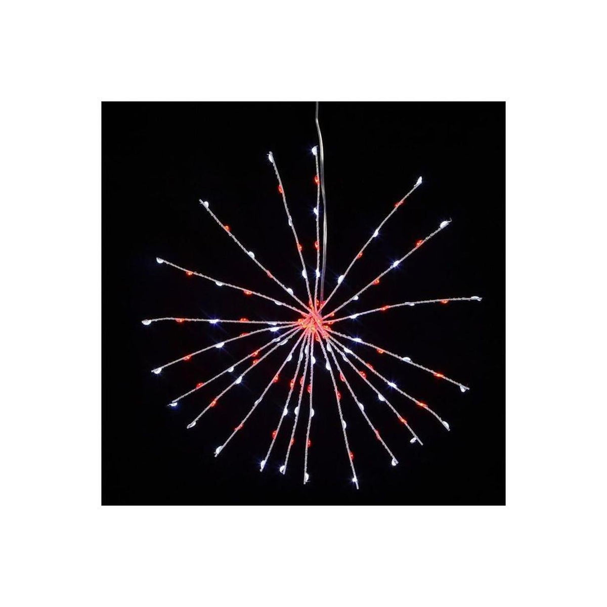 11.8" 120 Light Red and Pure White Starburst