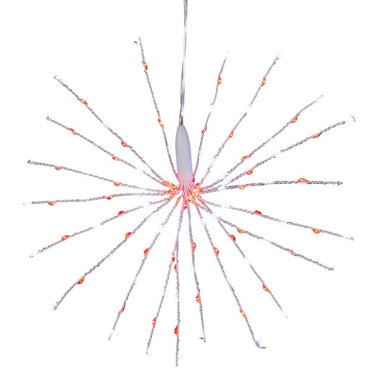 11.8" 120 Light Red and Pure White Starburst