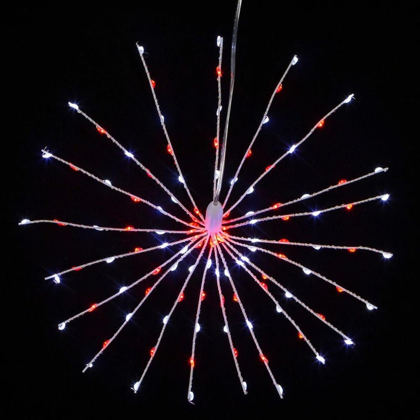 11.8" 120 Light Red and Pure White Starburst