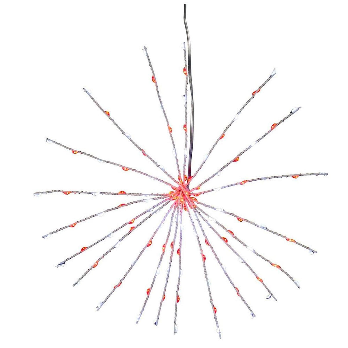 11.8" 120 Light Red and Pure White Starburst