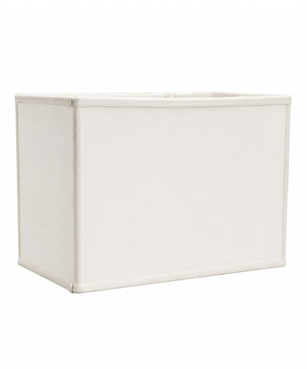 14"W x 10"H Rectangular Drum Lampshade White